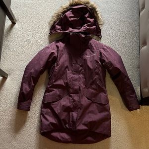 Large Purple Helly Hansen Jacket with detachable fur hood
